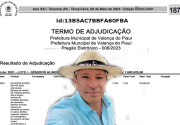 Prefeitura de Valença do Piauí, licita leite condensado, doces e carnes em Teresina Piauí